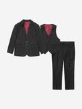 Striped 3 Piece Suit Set in Black