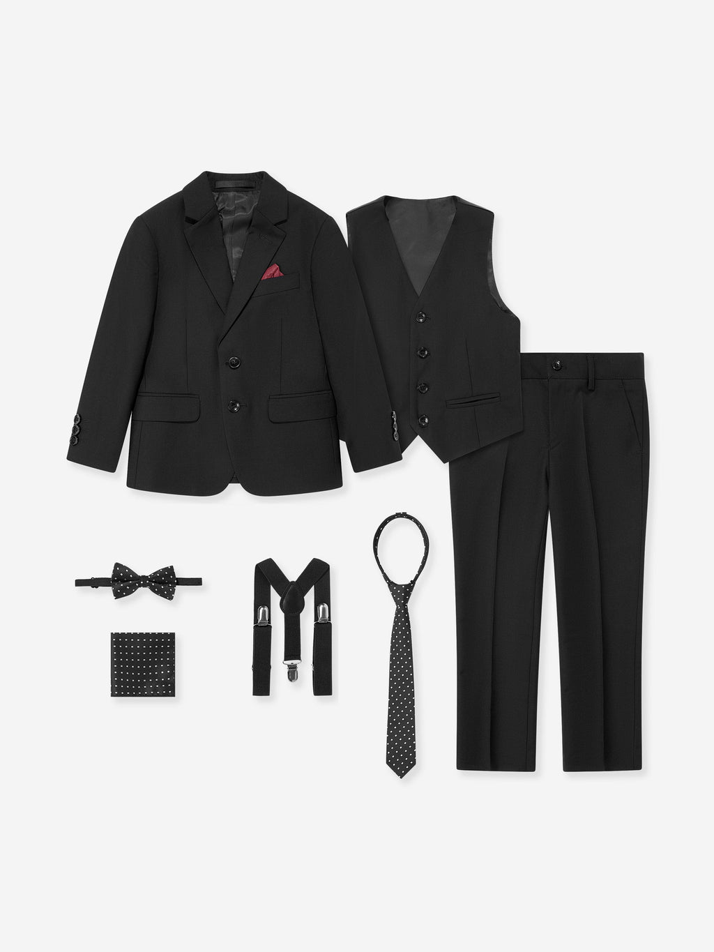7 Piece Suit Set in Black