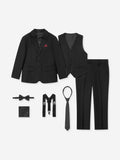 7 Piece Suit Set in Black