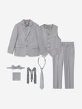 7 Piece Suit Set in Grey