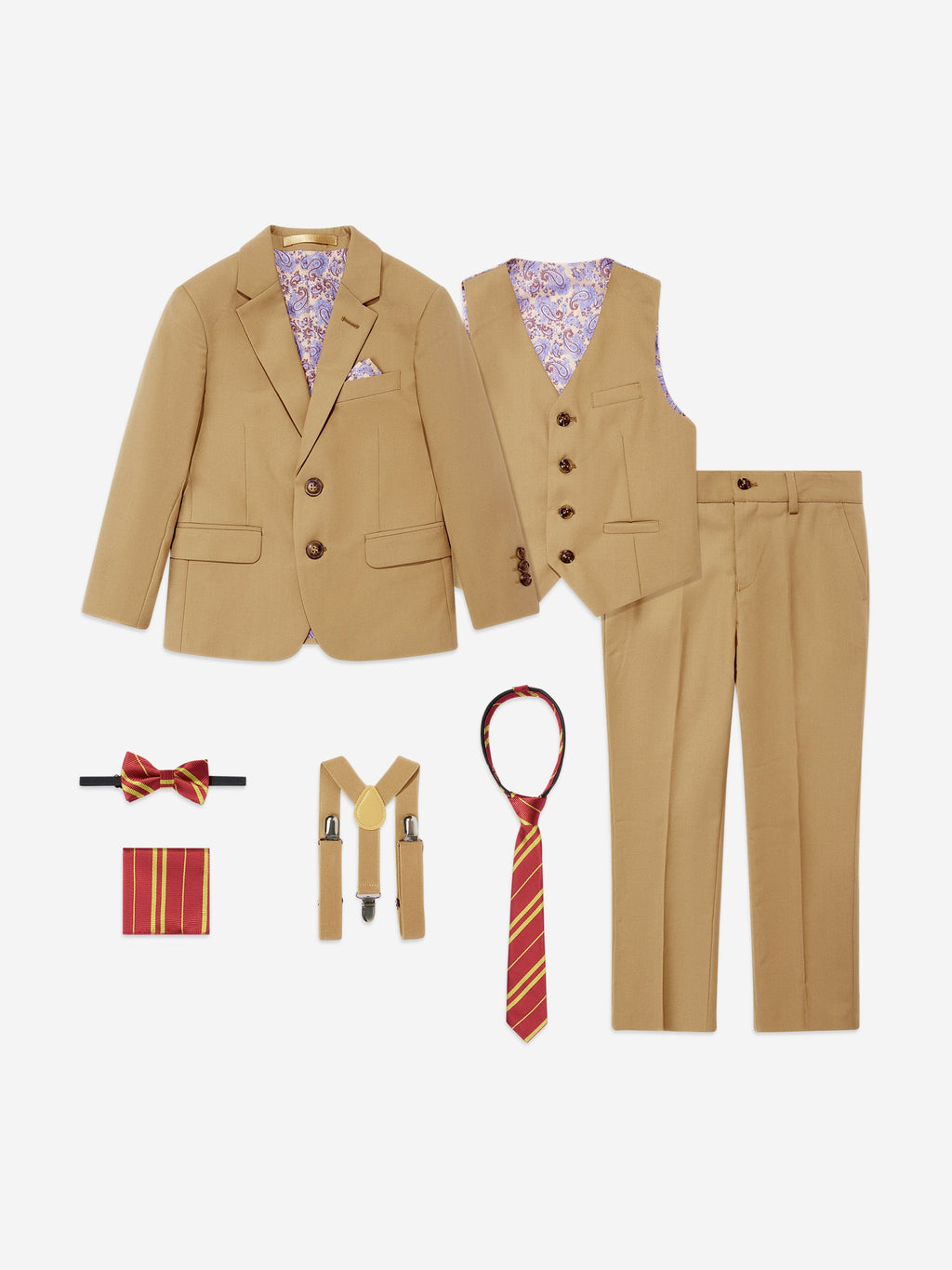 7 Piece Suit Set in Beige