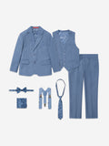7 Piece Suit Set in Blue