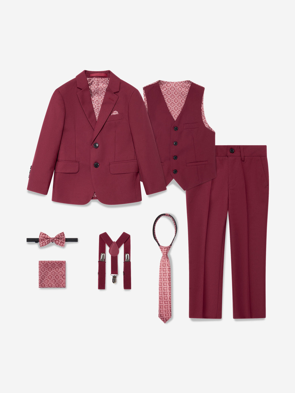 7 Piece Suit Set in Red