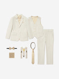 7 Piece Suit Set in Beige