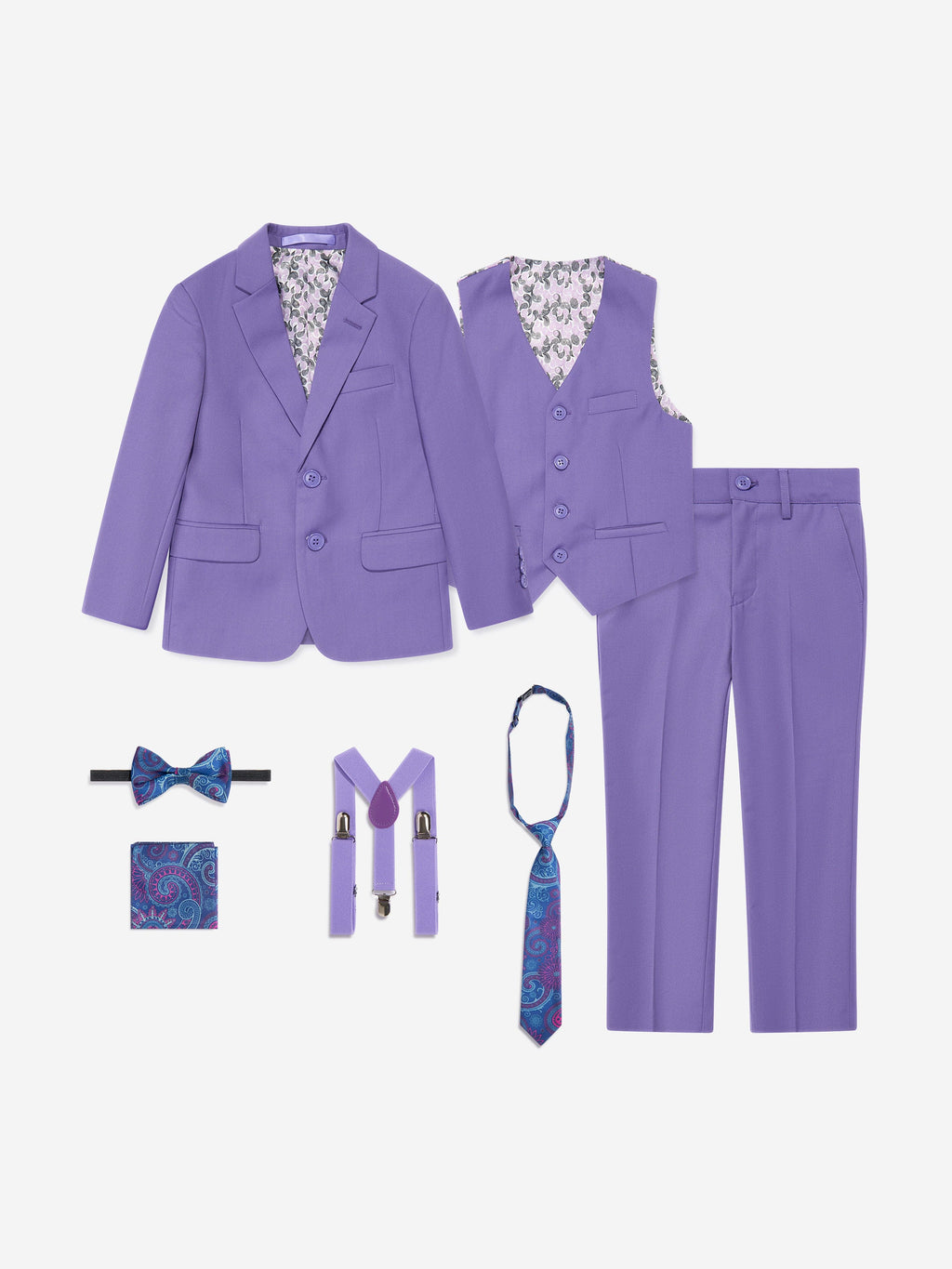 7 Piece Suit Set in Purple