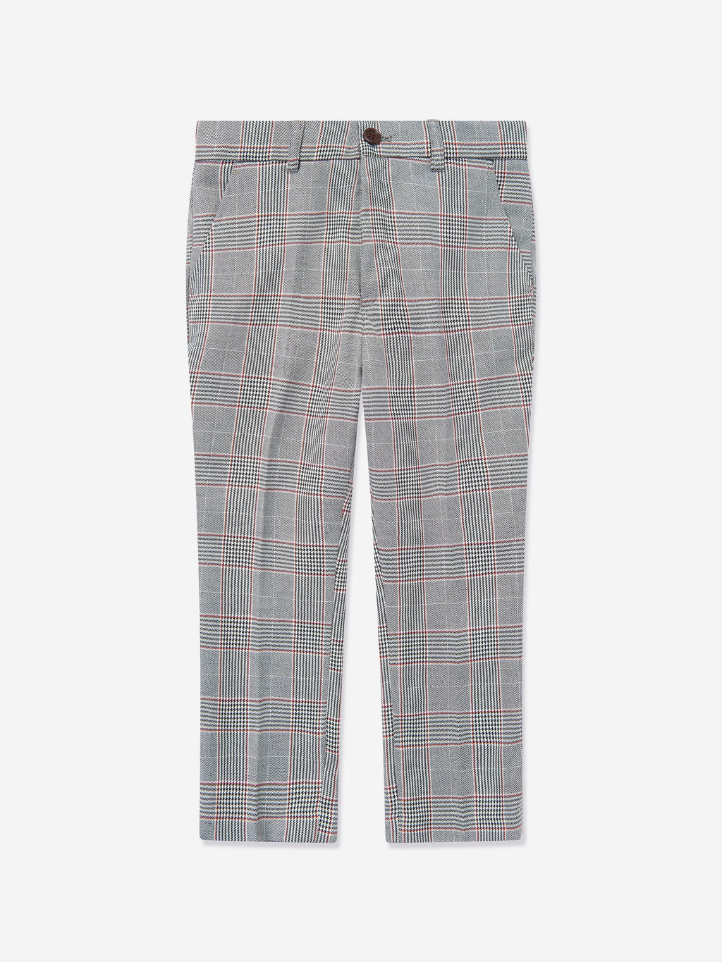 Checked 3 Piece Suit Set in Grey