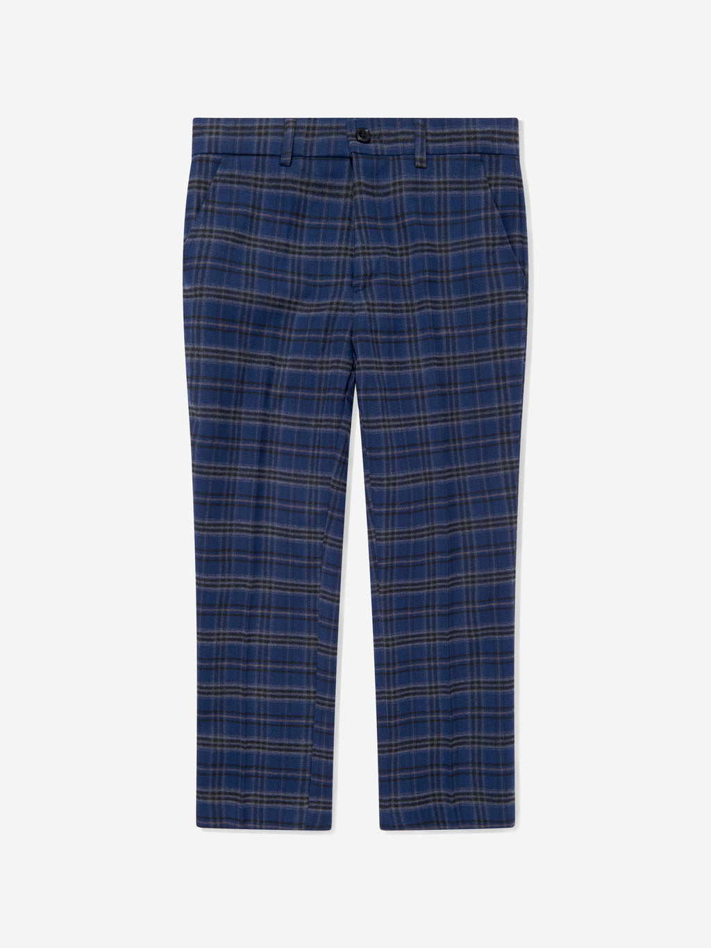 Checked 3 Piece Suit Set in Navy
